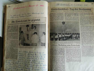 Einige Zeitungsberichte über das große Erntedankfest in Hausen im Oktober 1968