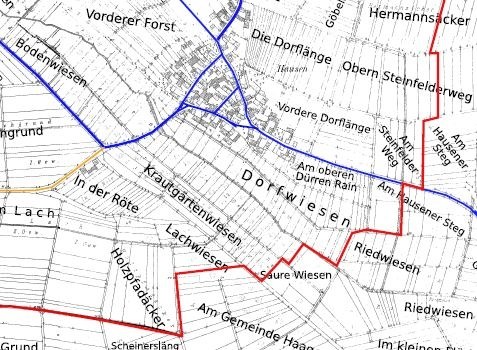 Ausschnitt aus der Flurkarte